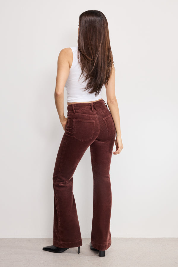 GOOD LEGS FLARE CORDUROY PANTS | WALNUT004