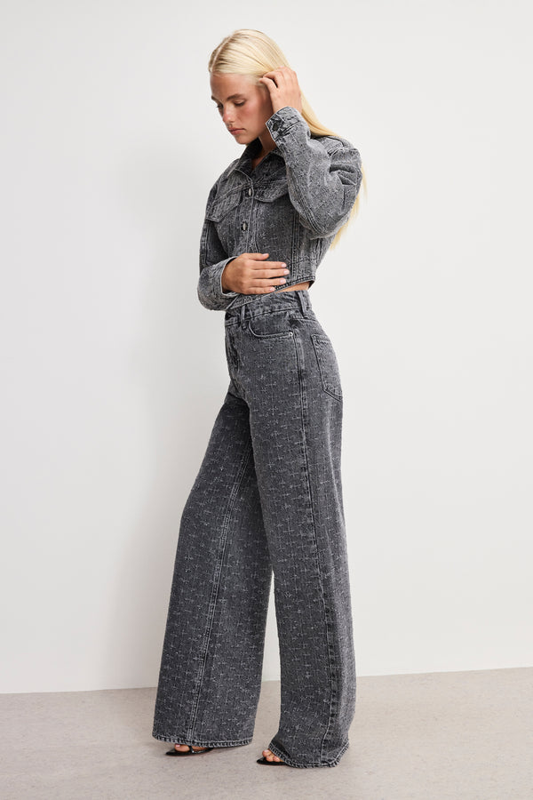 DOLLY JOLEANS CRYSTAL RELAXED JEANS | BLACK415