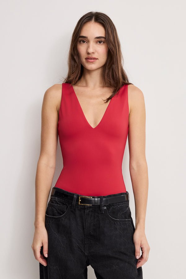 SCULPTING DEEP V BODYSUIT | RUBY