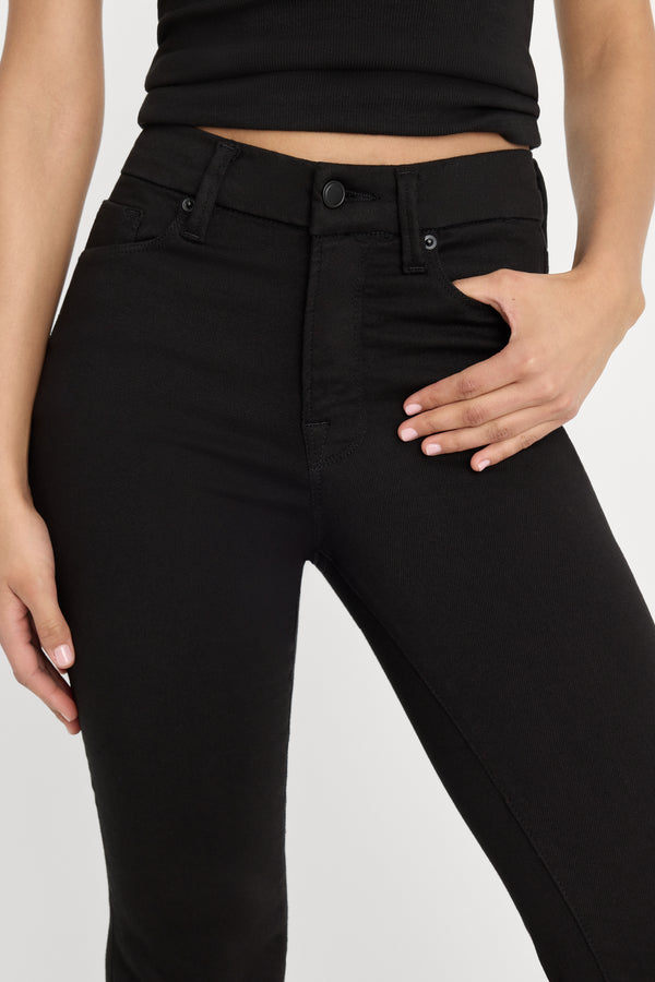 NEVER FADE GOOD LEGS FLARE JEANS | BLACK