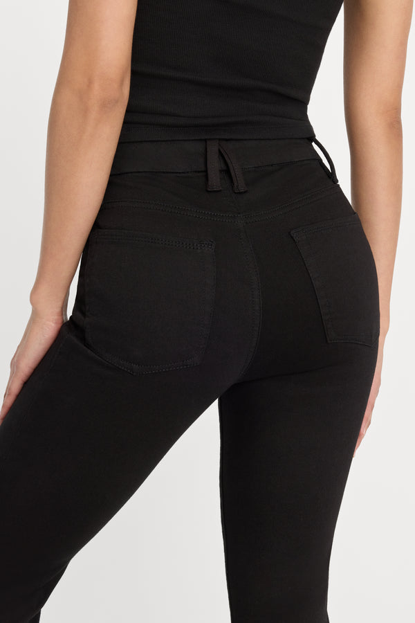 NEVER FADE GOOD LEGS FLARE JEANS | BLACK