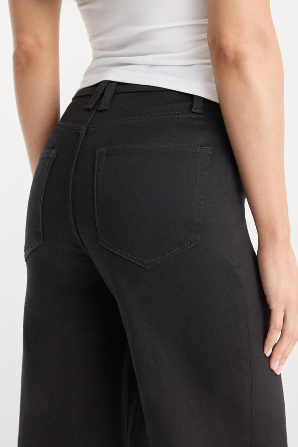 NEVER FADE GOOD WAIST PALAZZO JEANS | BLACK