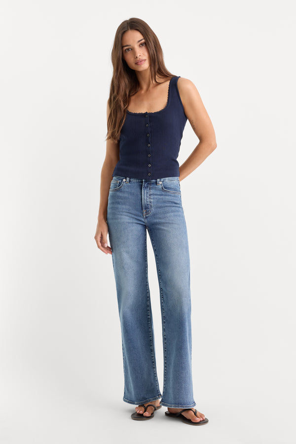 ALWAYS FITS SLIM PETITE PALAZZO JEANS | TAWNY