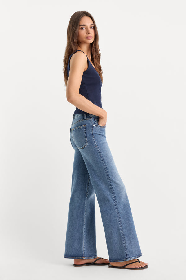 ALWAYS FITS SLIM PETITE PALAZZO JEANS | TAWNY