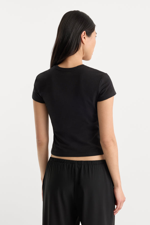 THE CAP SLEEVE TEE | BLACK001