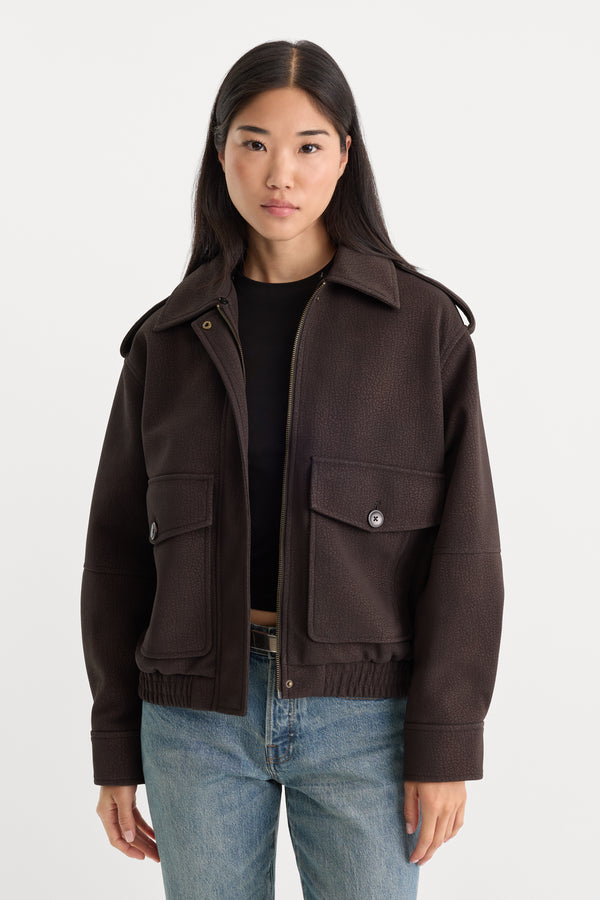 THE BETTER THAN LEATHER BOMBER JACKET | ESPRESSO