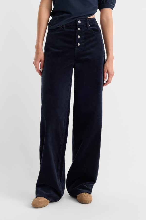 VINTAGE WIDE CORDUROY PANT | NEW NAVY002