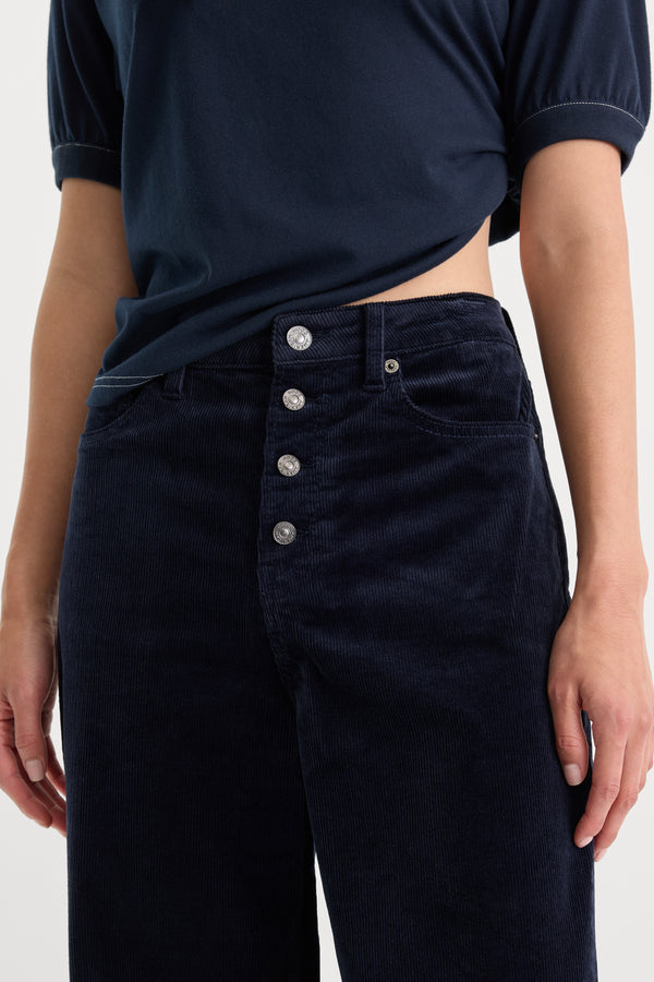 VINTAGE WIDE CORDUROY PANT | NEW NAVY002