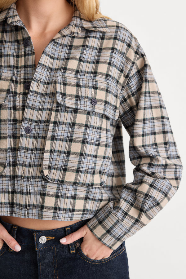 THE PATCH POCKET SHIRT | TAN PLAID