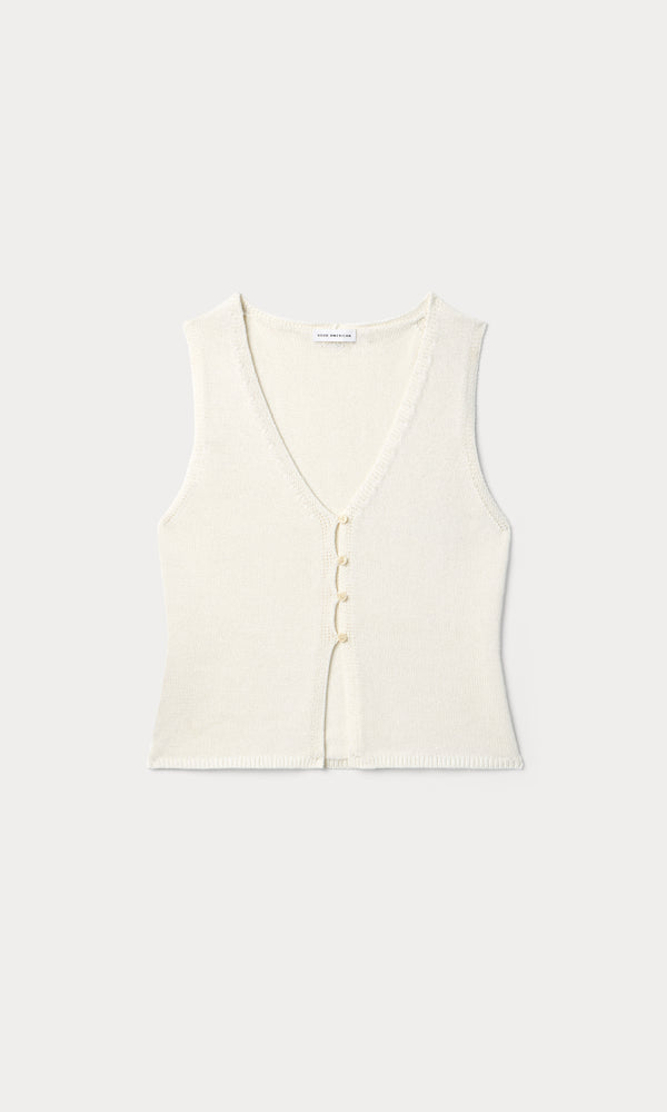 THE KNIT VEST | WHITE001 | FLAT