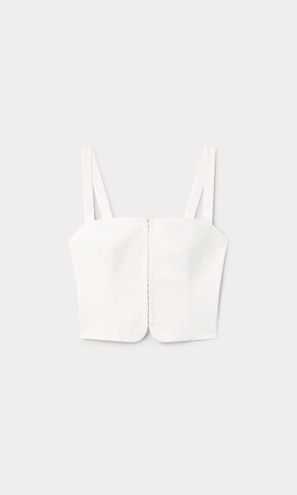 THE LINEN CORSET | CHALK