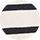 Black & ecru wide stripe