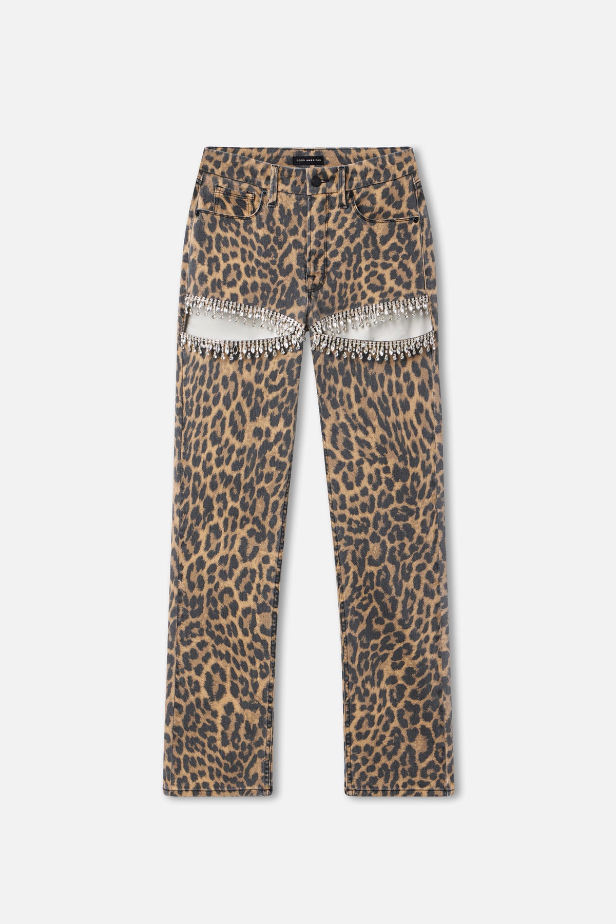 LEOPARD GOOD ICON STRAIGHT DIAMOND JEANS | LUCKY LEOPARD001