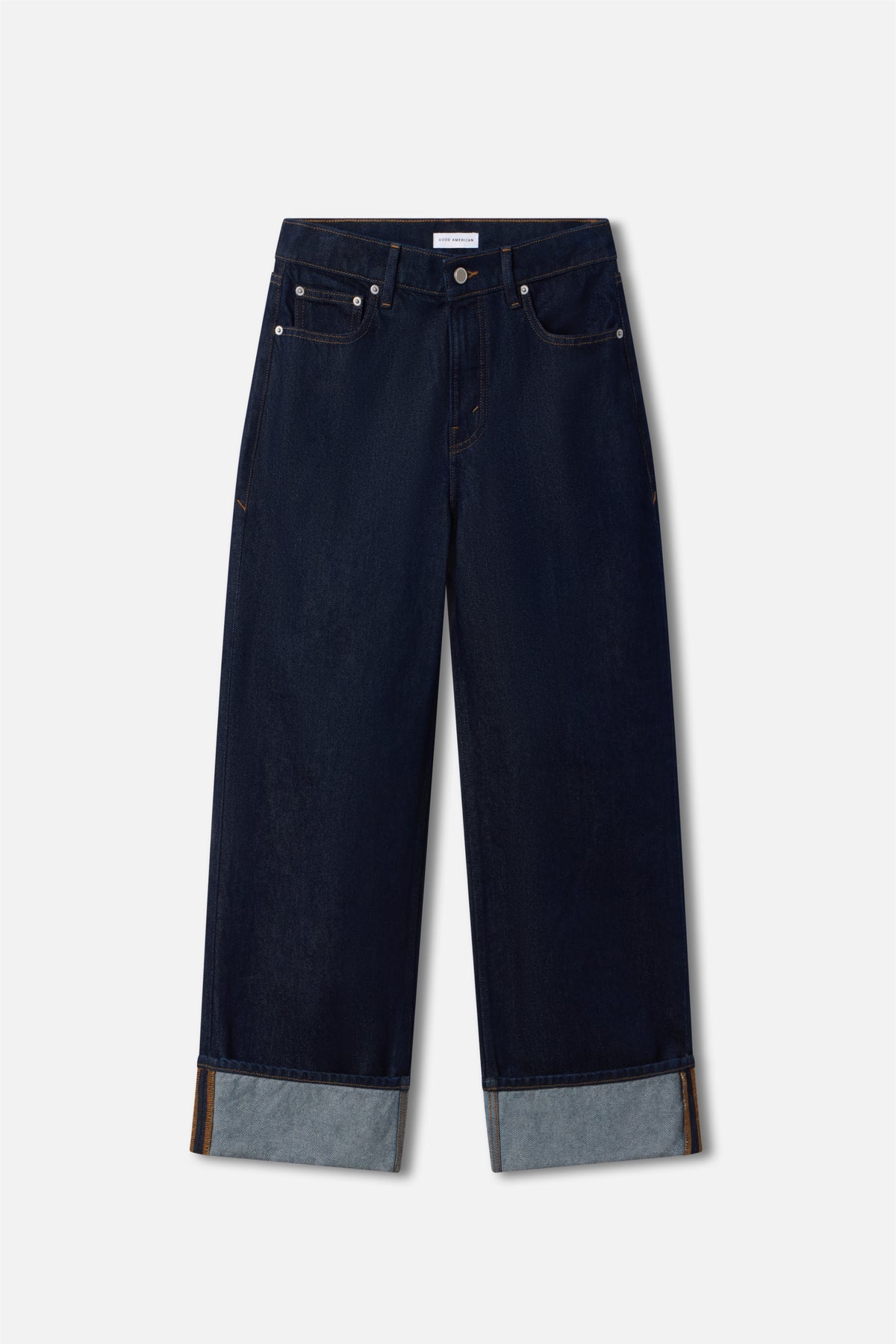 GOOD LOW RISE BAGGY CUFFED JEANS | INDIGO1006