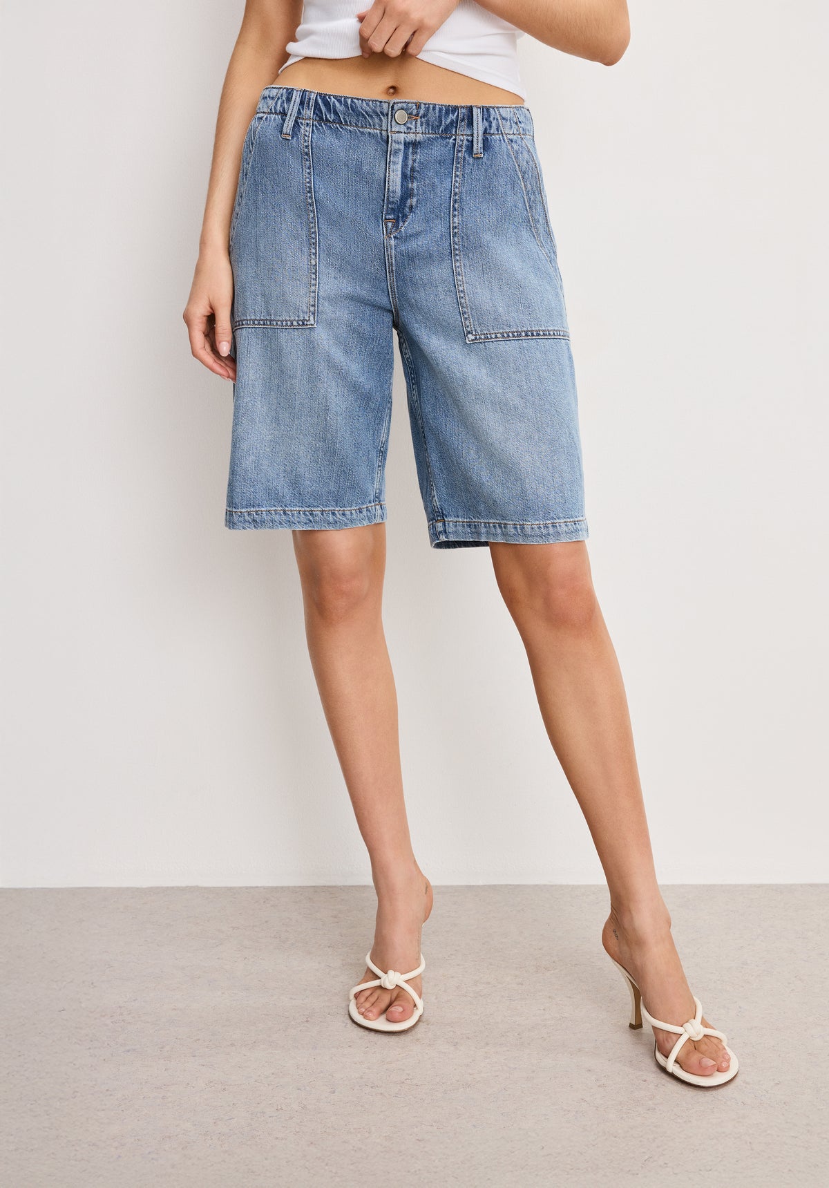 LITE LINEN BERMUDA SHORT | INDIGO786