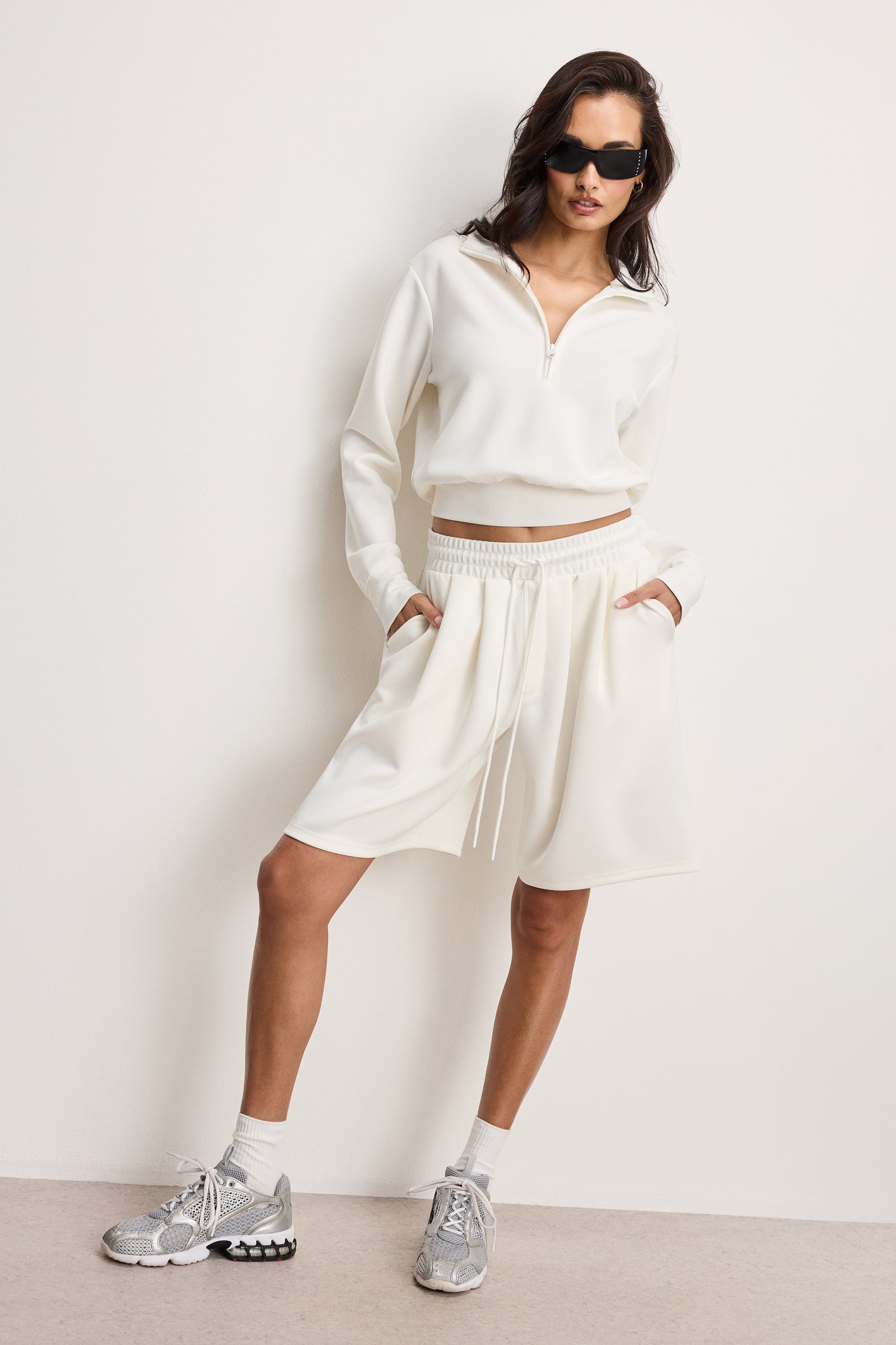AIR SOFT HALF ZIP SWEATSHIRT | CLOUD WHITE