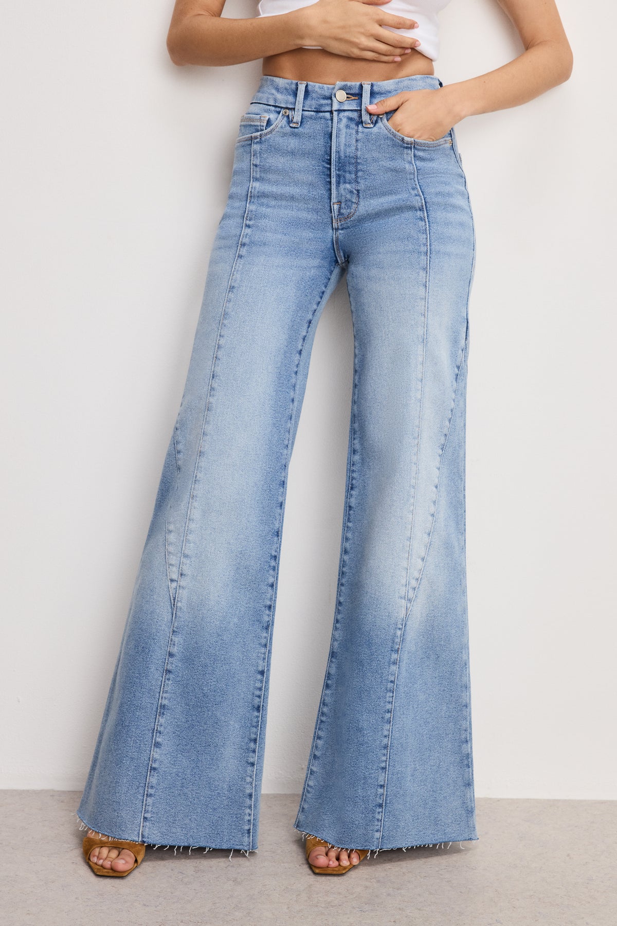 GOOD WAIST PALAZZO JEANS | INDIGO957