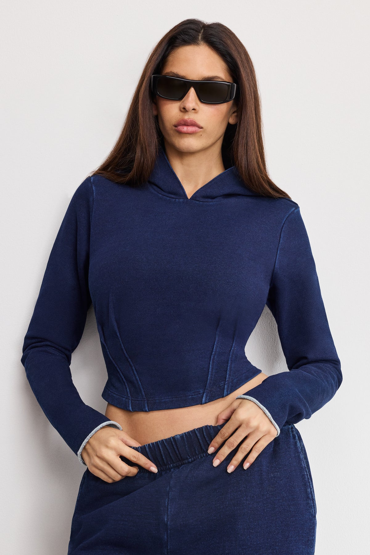 JEANIUS CORSET HOODIE | INDIGO1029