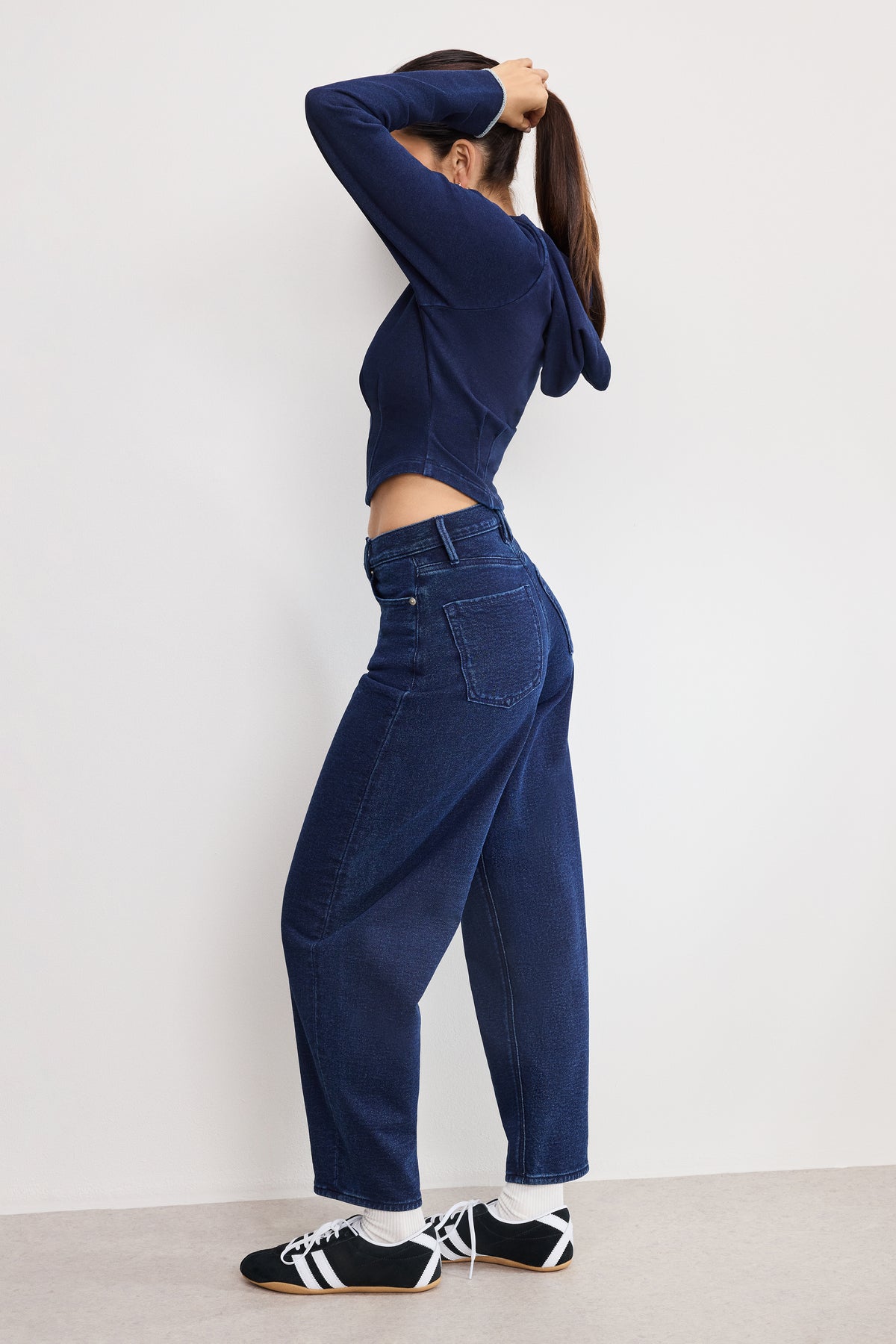JEANIUS BARREL SWEATPANTS | INDIGO1029