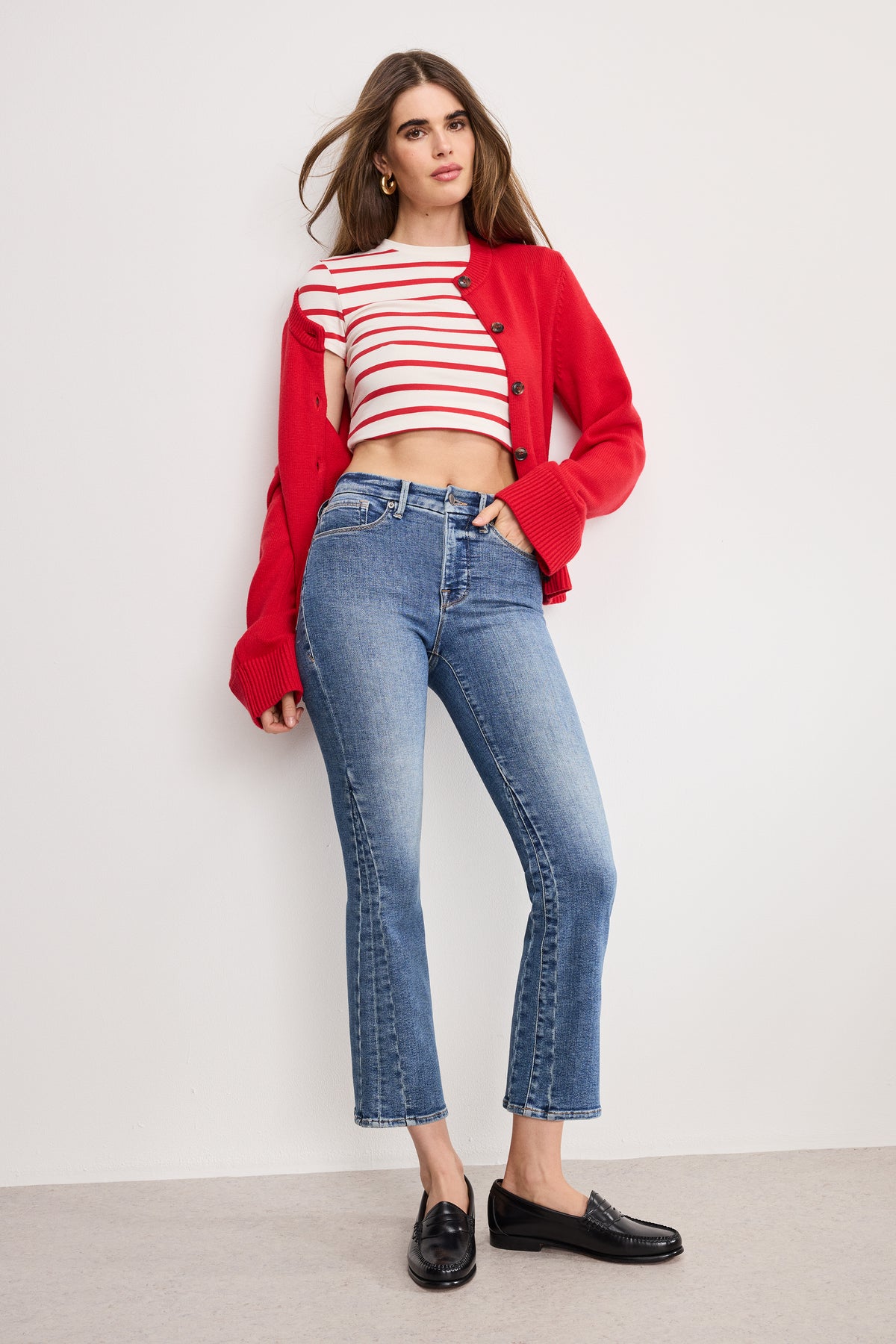 GOOD LEGS CROPPED MINI BOOT JEANS | INDIGO917
