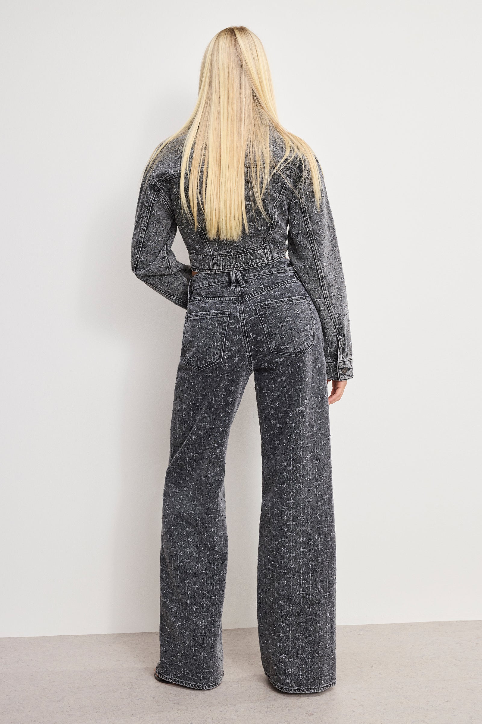 DOLLY JOLEANS CRYSTAL RELAXED JEANS  | BLACK415