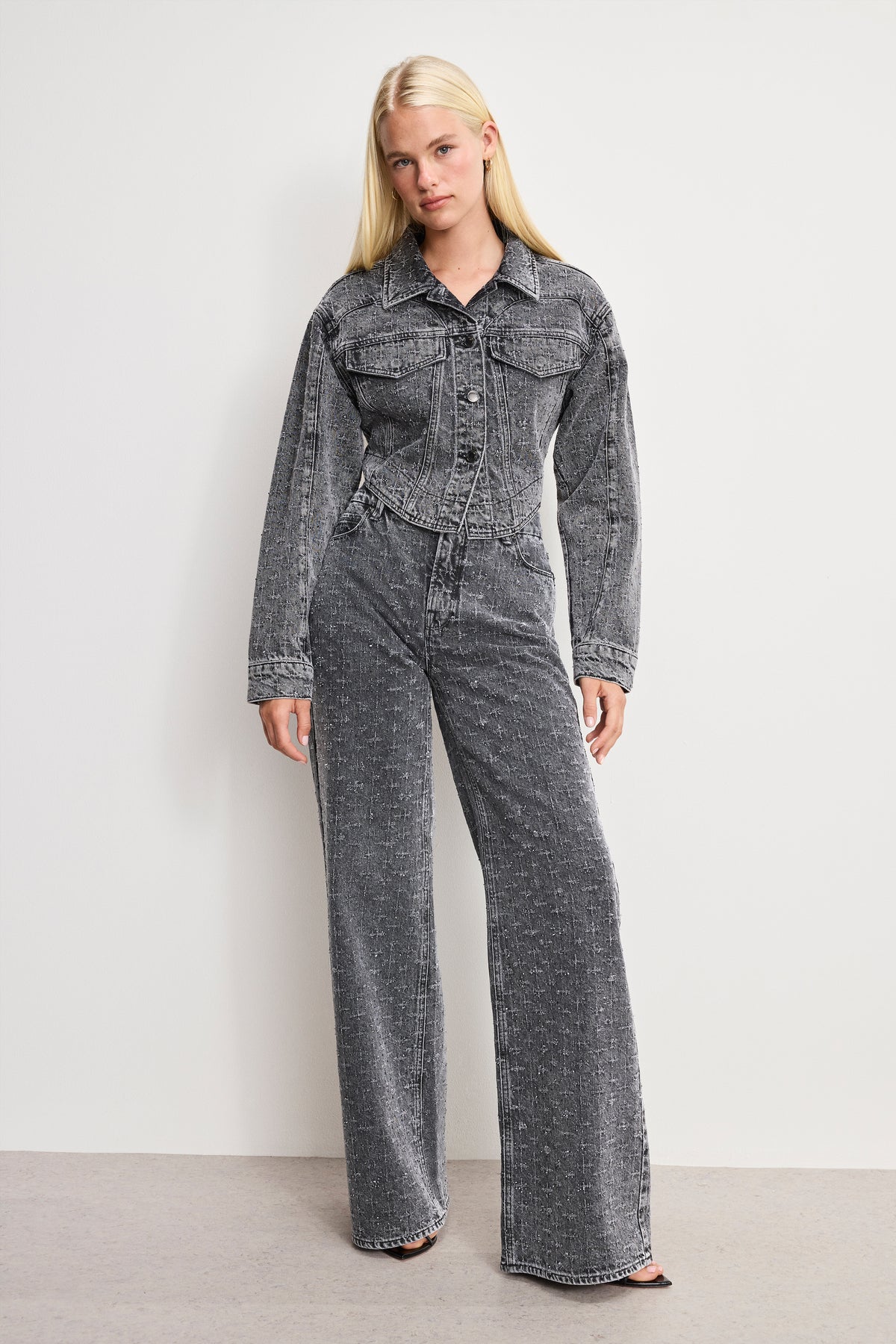 DOLLY JOLEANS CRYSTAL RELAXED JEANS  | BLACK415