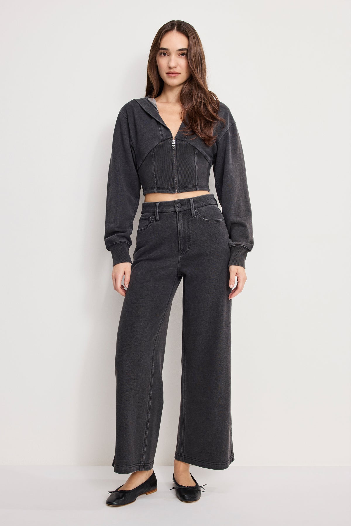 JEANIUS ZIP UP HOODIE | BLACK430