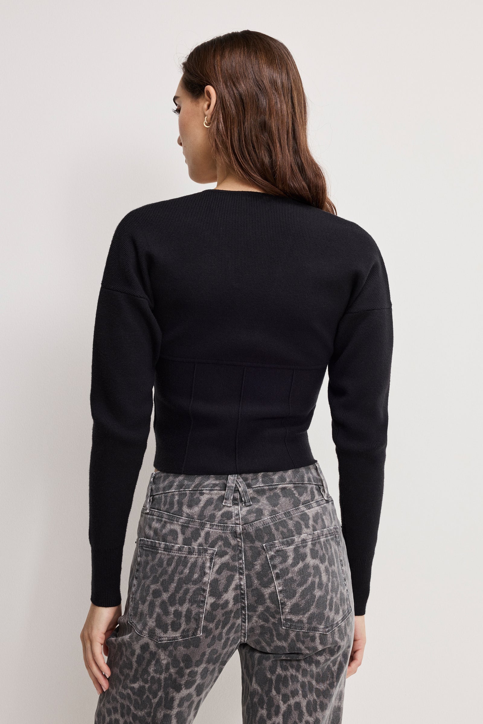 BUSTIER SWEATER | BLACK001