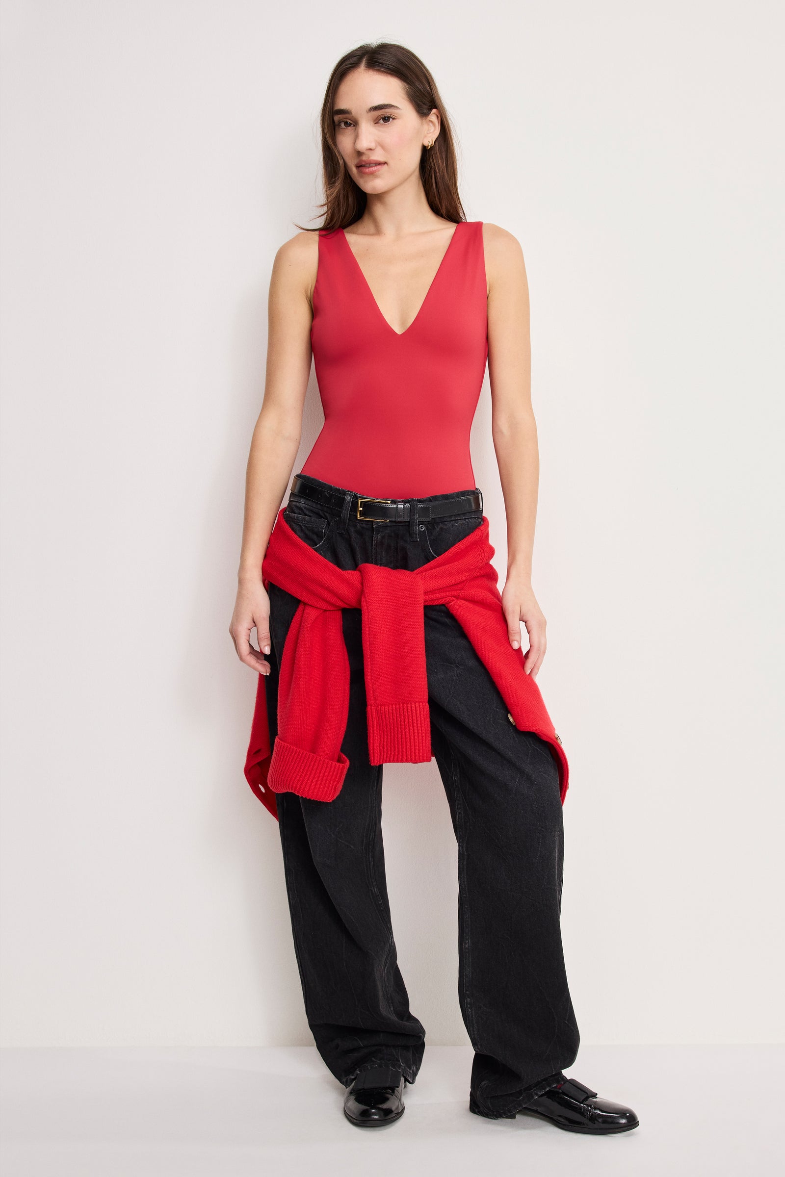 SCULPTING DEEP V BODYSUIT | RUBY