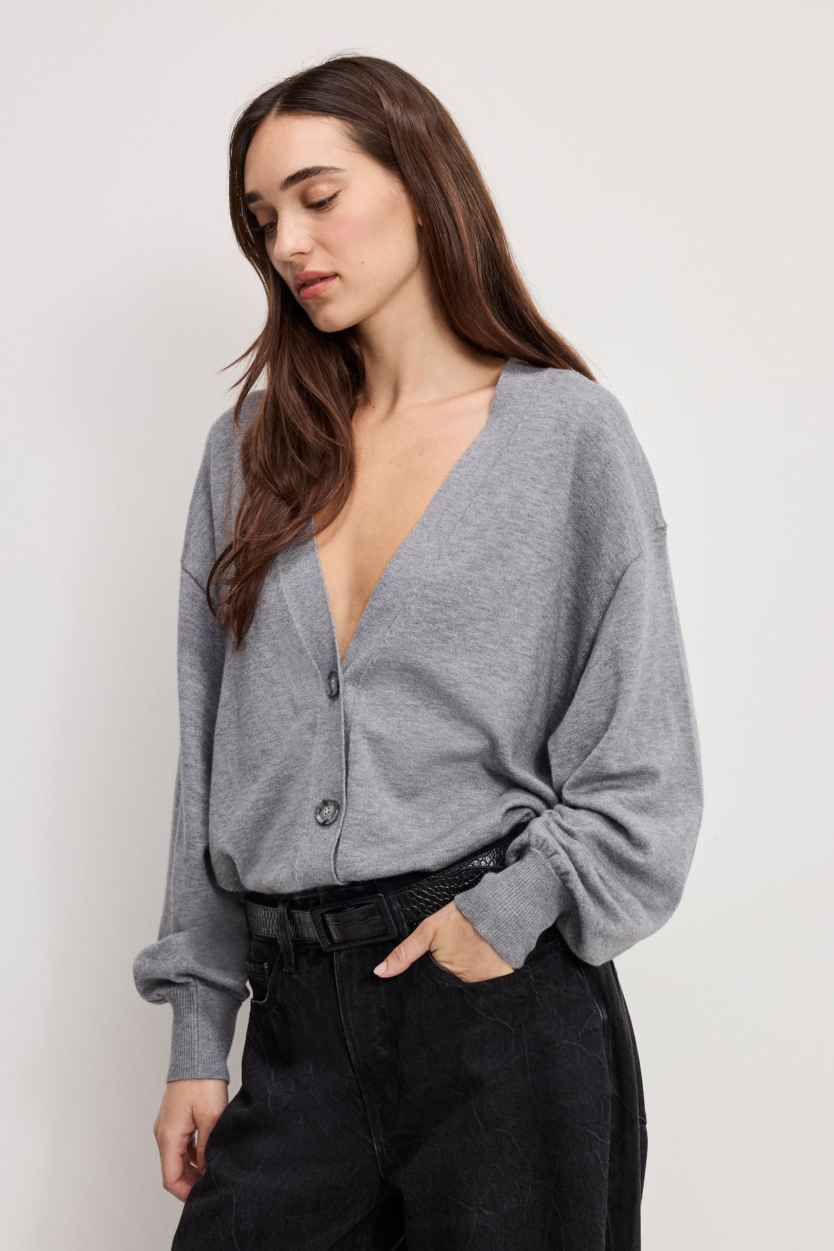 MULTI FUNCTIONAL CARDIGAN SWEATER | CHARCOAL