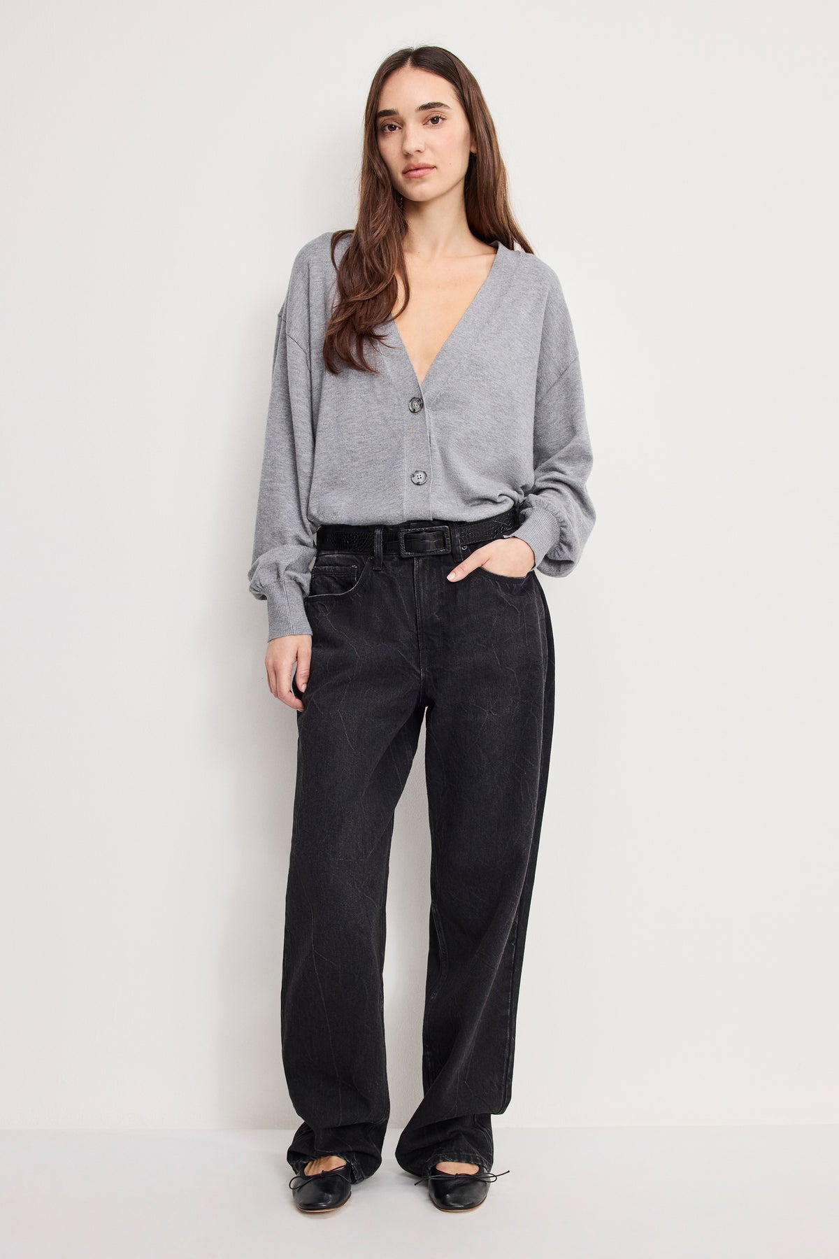 MULTI FUNCTIONAL CARDIGAN SWEATER | CHARCOAL
