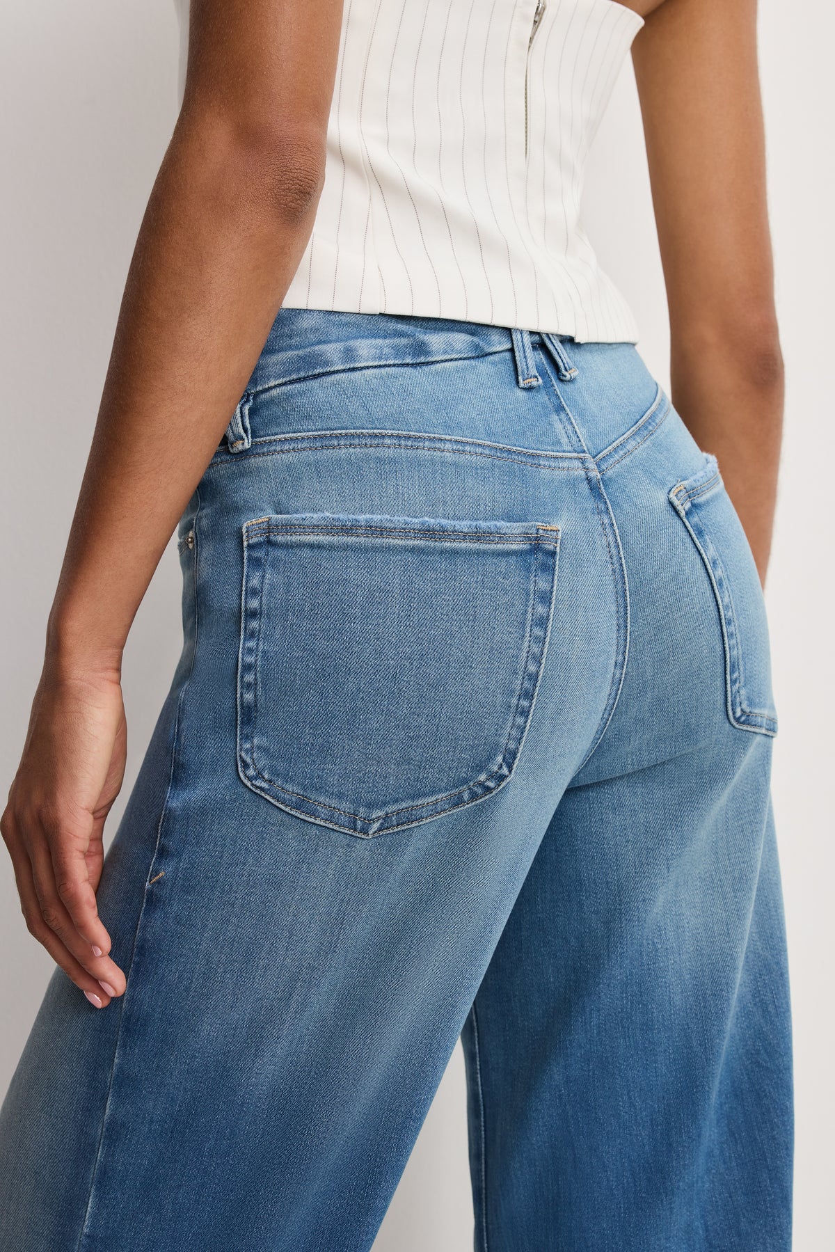 SOFT TECH GOOD WAIST PALAZZO JEANS | INDIGO1146