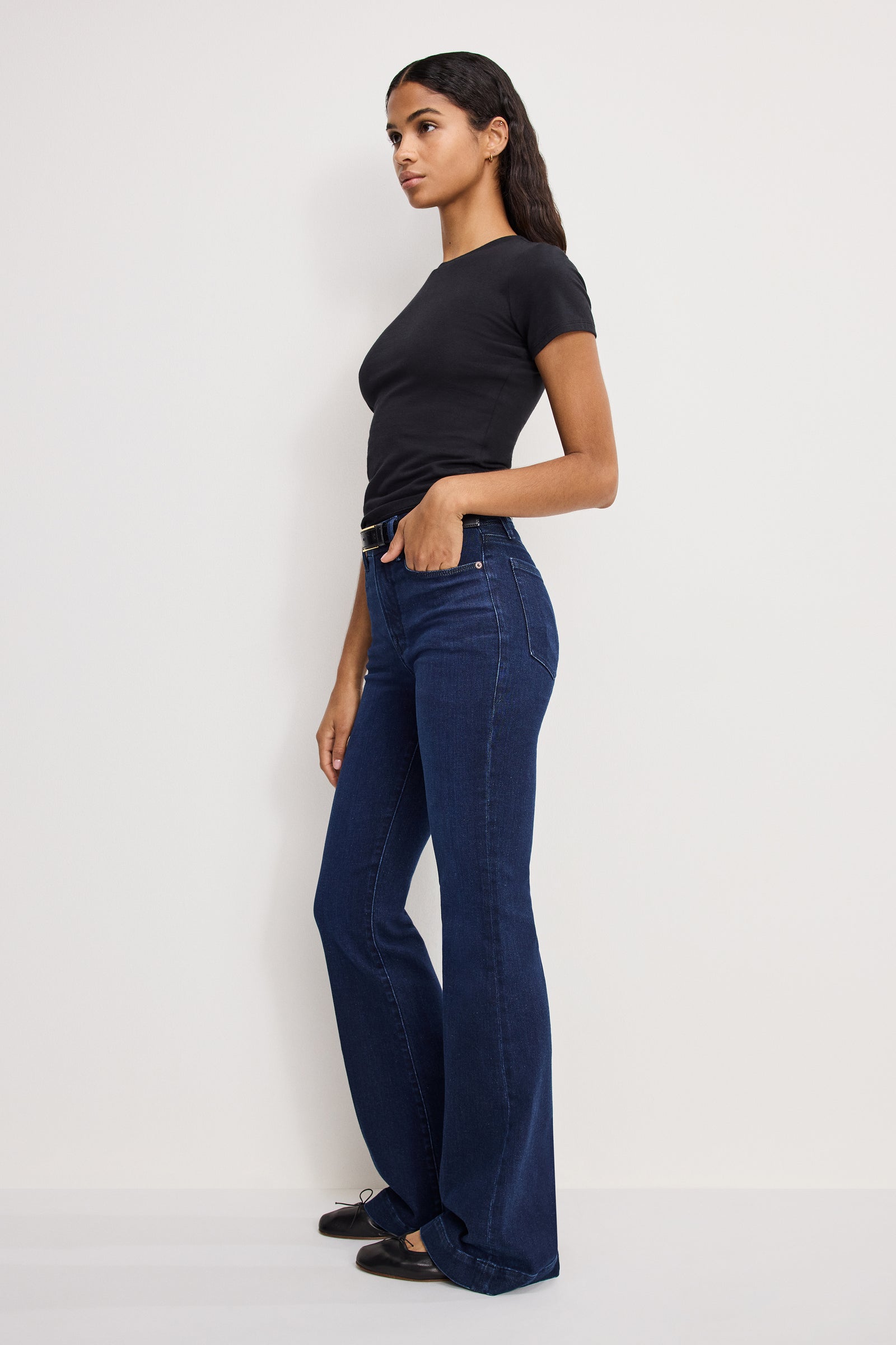 GOOD LEGS FLARE COMPRESSION JEANS | INDIGO1150