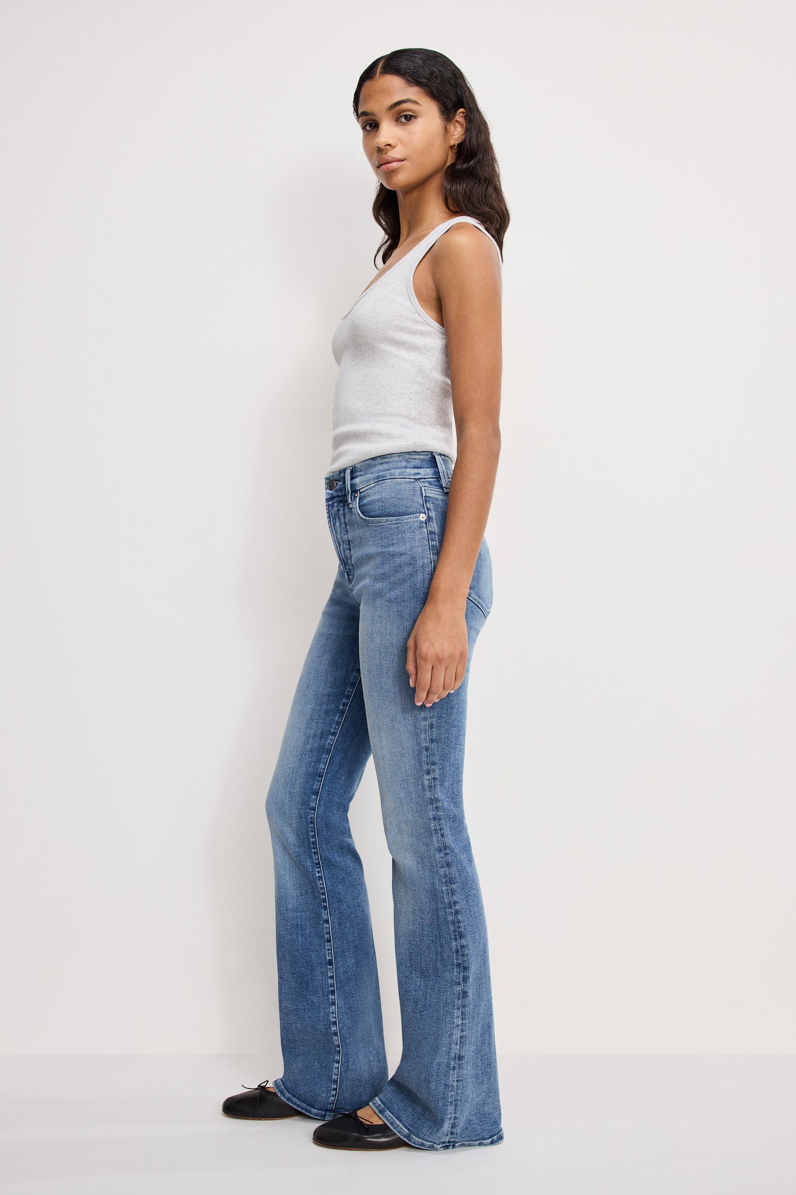 GOOD LEGS FLARE JEANS | INDIGO1154