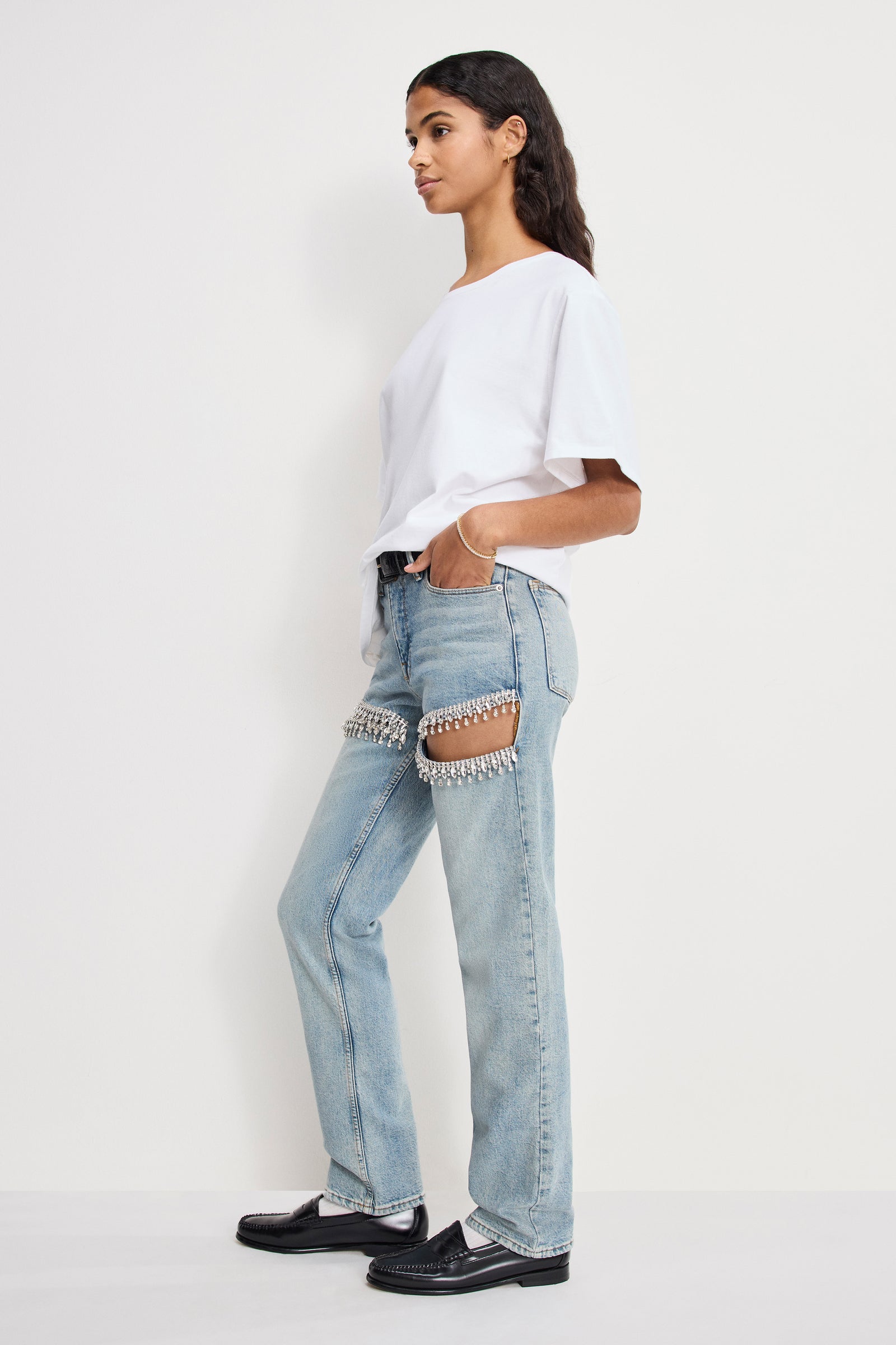 GOOD ICON STRAIGHT DIAMOND JEANS | INDIGO357