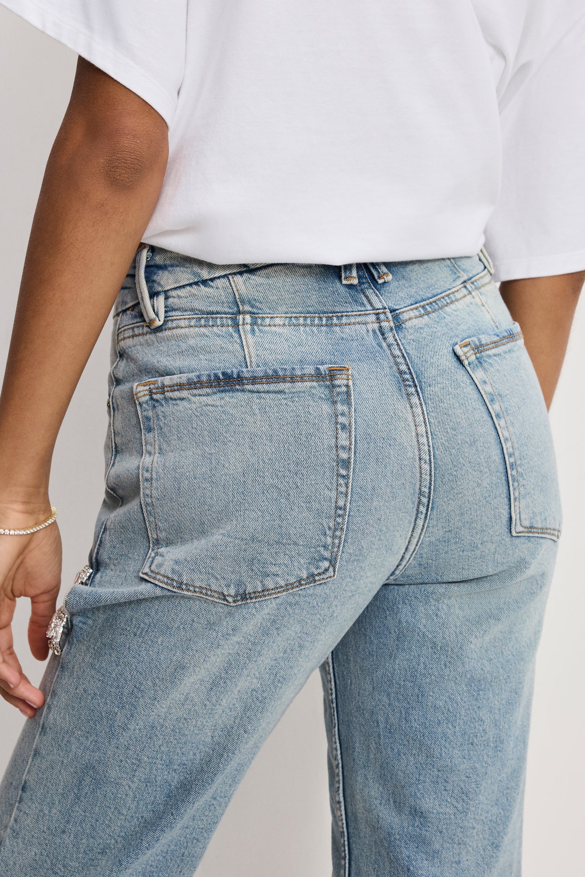 GOOD ICON STRAIGHT DIAMOND JEANS | INDIGO357