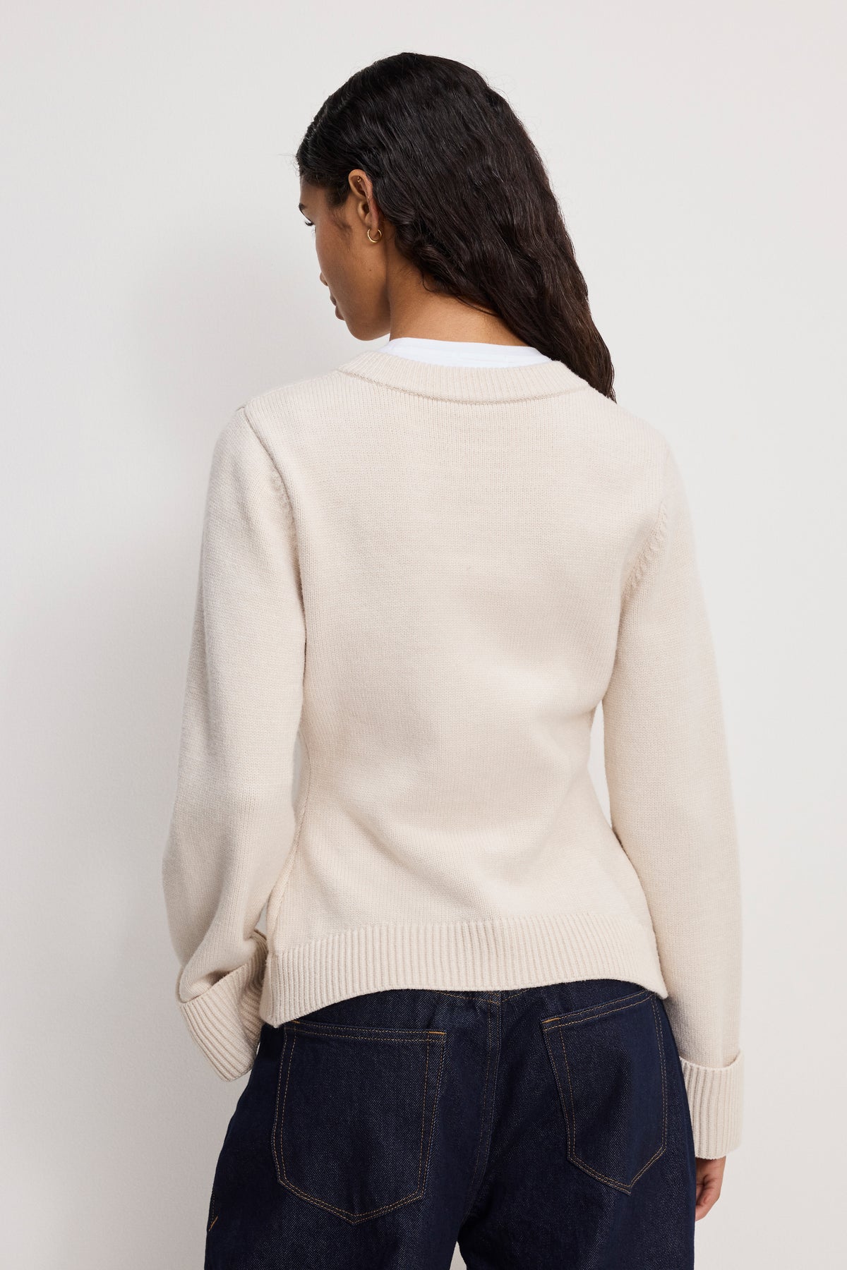 BUTTON FRONT KNIT CARDIGAN | VANILLA001