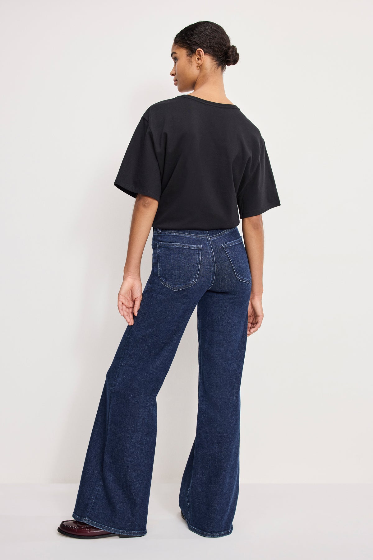 GOOD WAIST PALAZZO JEANS | INDIGO985
