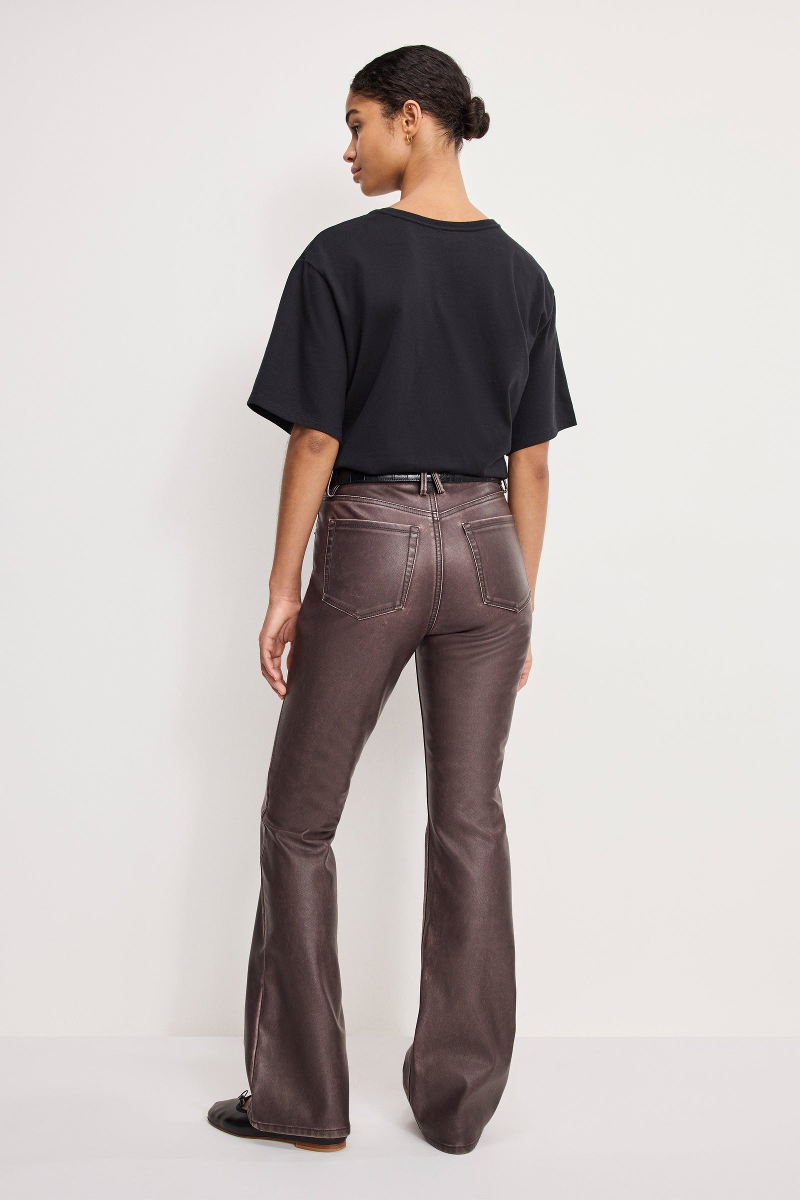 GOOD CLASSIC BOOTCUT FAUX LEATHER PANTS | VAMP001