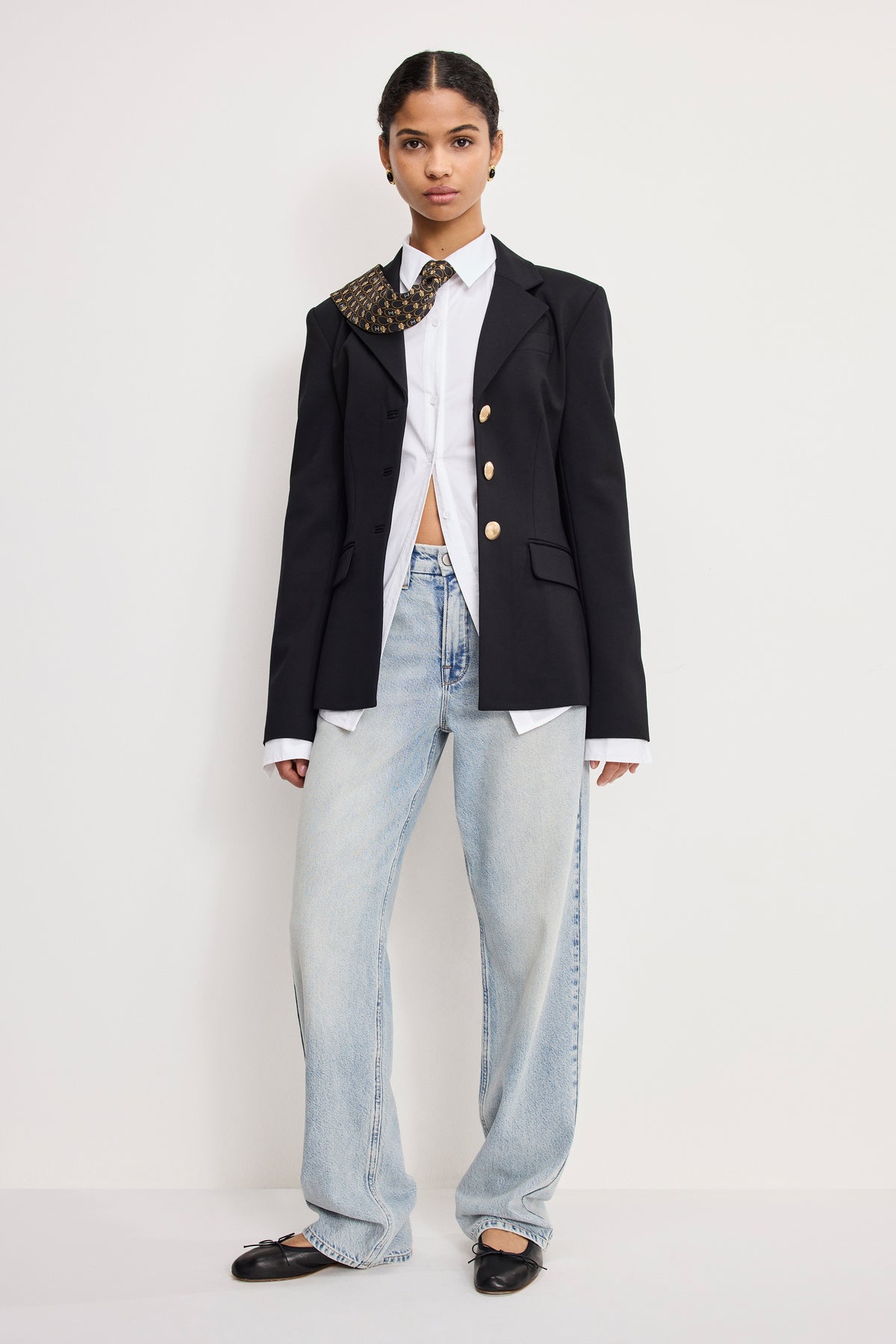 SOFT STRETCH PONTE CLASSIC BLAZER | BLACK001