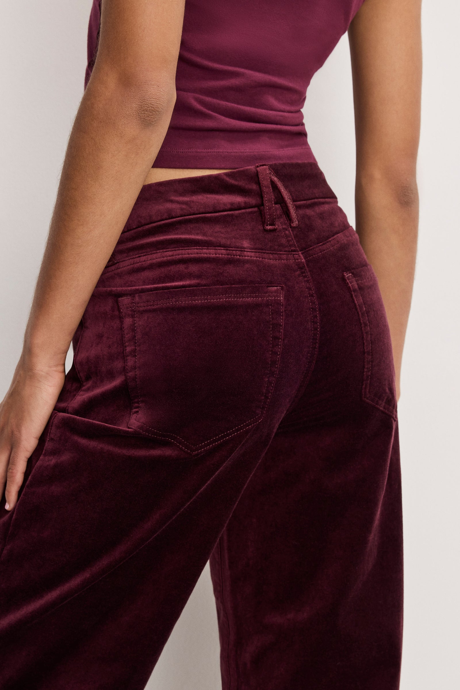 VELVET GOOD WAIST PALAZZO  PANTS | FIG007