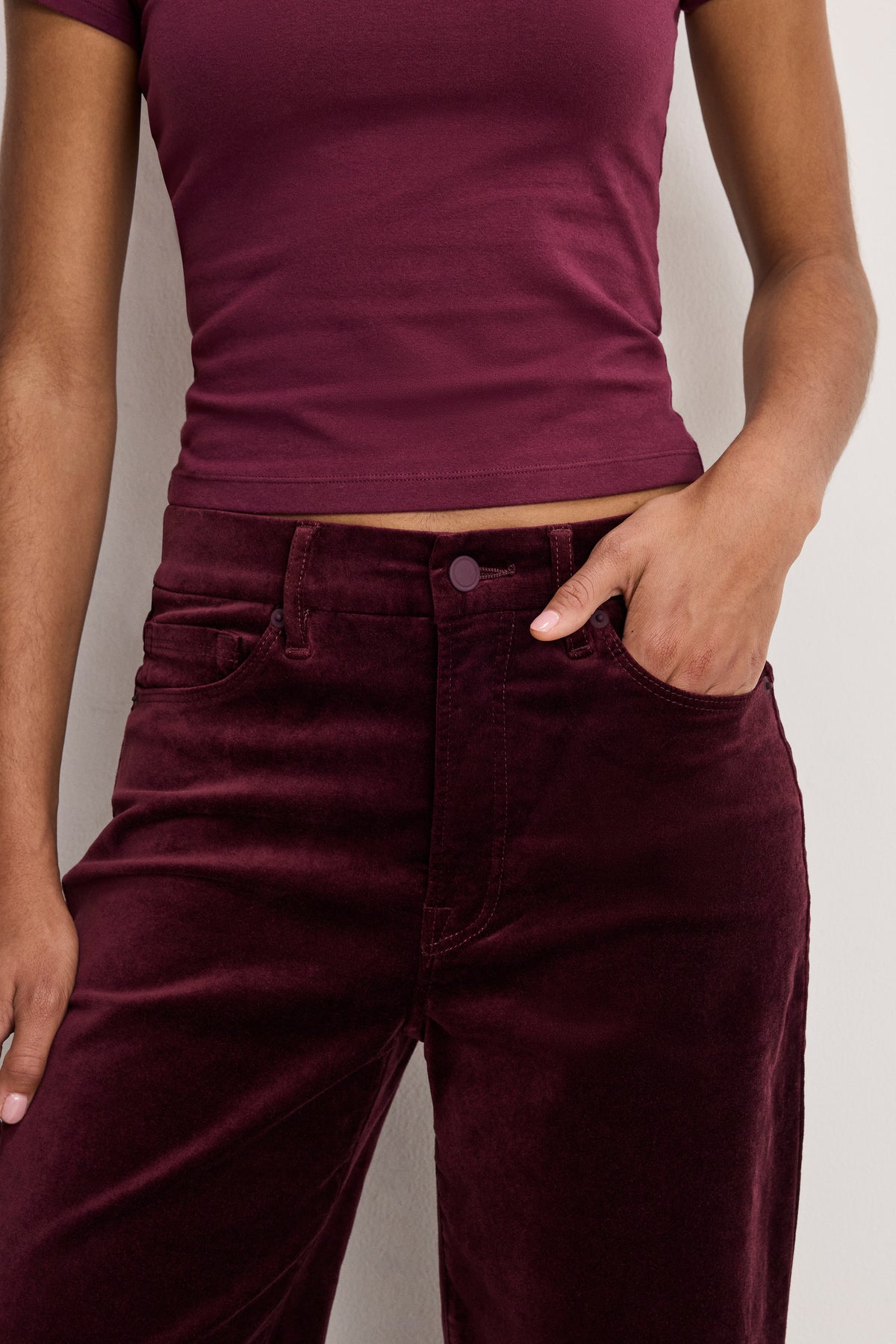 VELVET GOOD WAIST PALAZZO  PANTS | FIG007