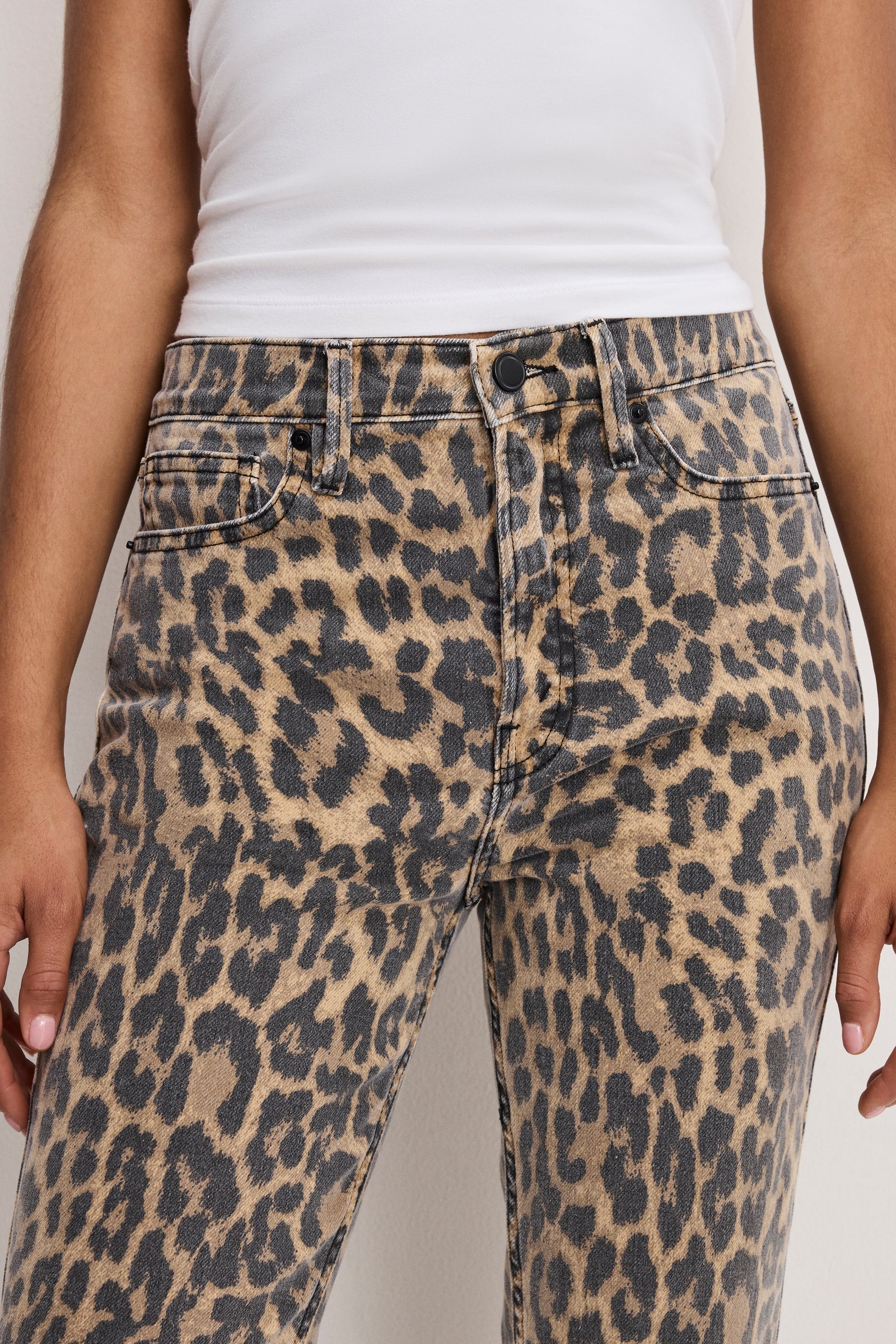 GOOD KICK FLARE LEOPARD JEANS | LUCKY LEOPARD001