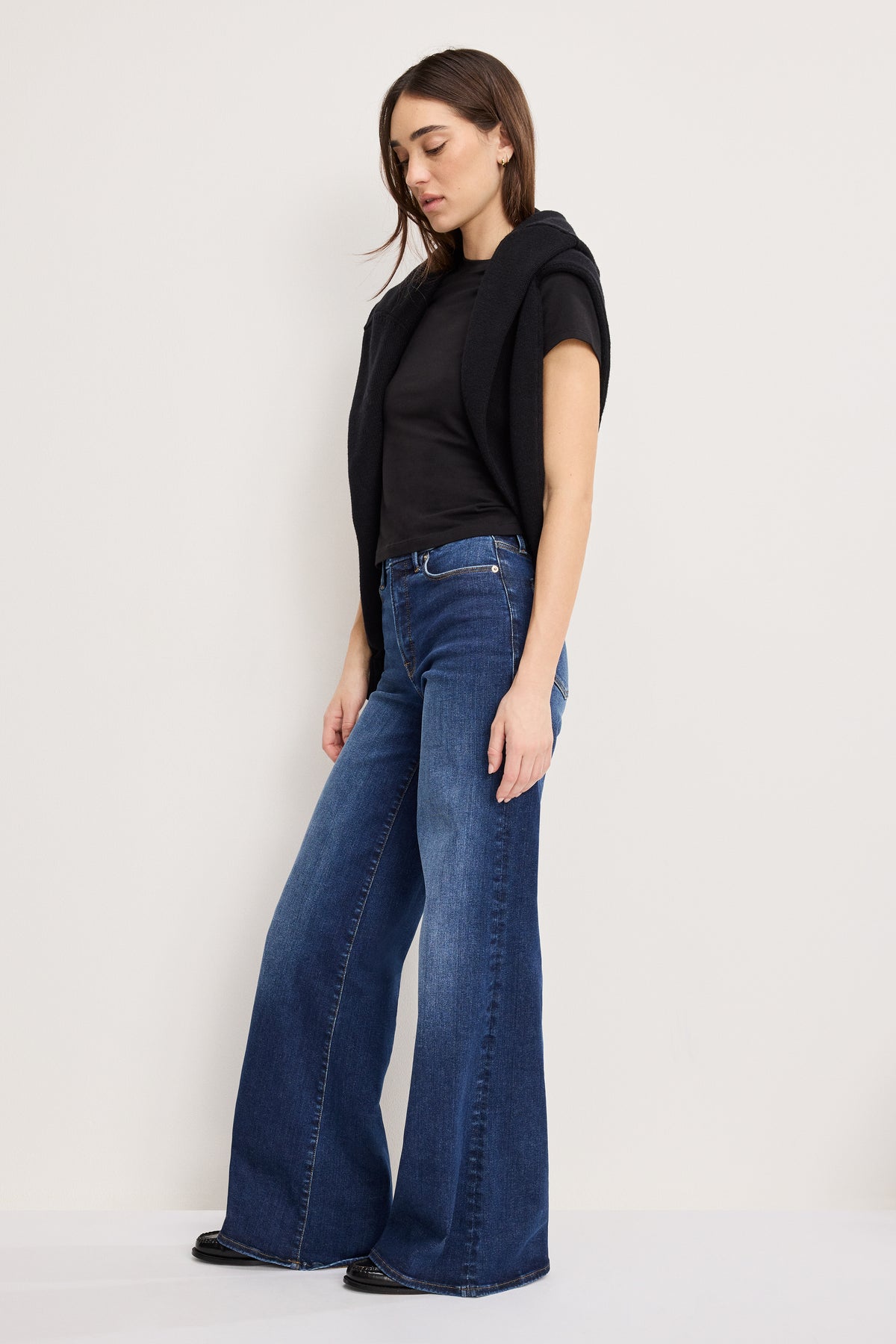 GOOD WAIST PALAZZO JEANS | INDIGO446