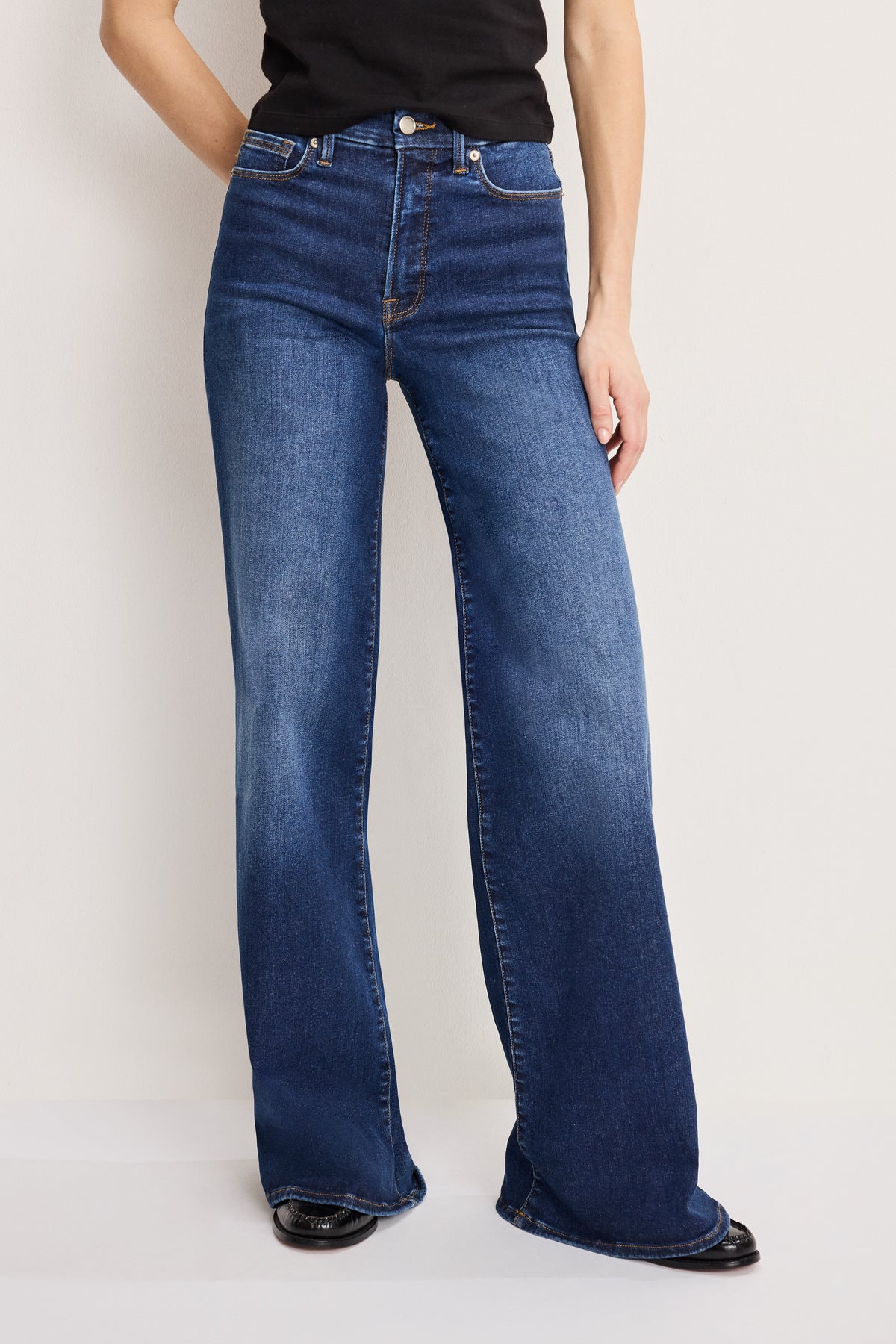 GOOD WAIST PALAZZO JEANS | INDIGO446