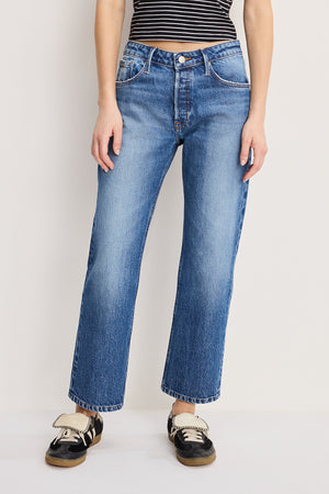 VINTAGE STRAIGHT ANKLE JEANS | INDIGO1222