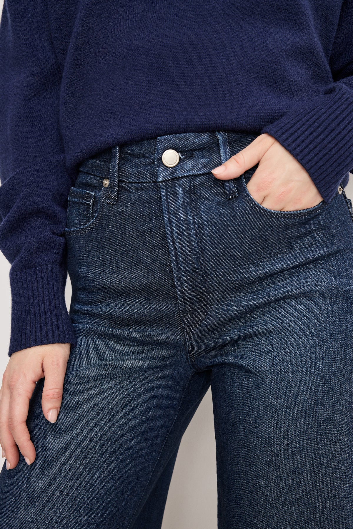 SOFT TECH GOOD WAIST PALAZZO JEANS | INDIGO501