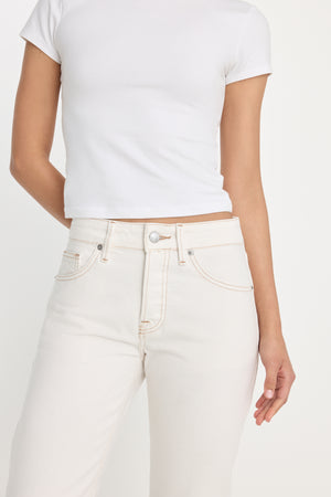 VINTAGE STRAIGHT ANKLE JEANS | ECRU001