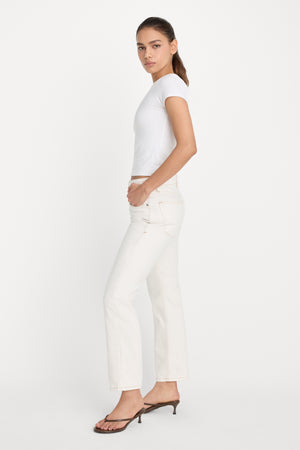 VINTAGE STRAIGHT ANKLE JEANS | ECRU001