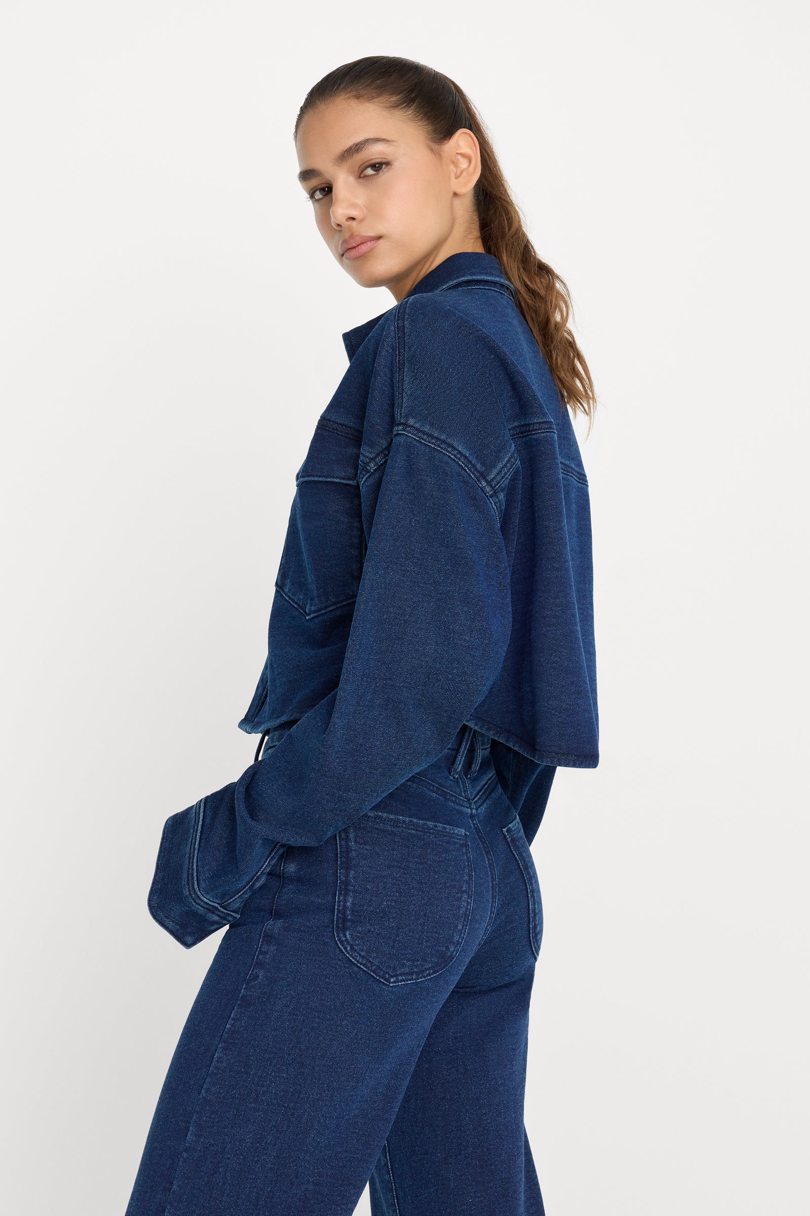 JEANIUS CROPPED JACKET | INDIGO377